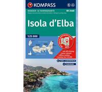 KOMPASS Carte 2468 Isola d'Elba 1:25 000 – Édition multilingue (anglais, allemand, italien)