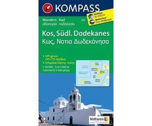 Carte de randonnée n° 252 - Kos, sud du Dodécanèse (Grèce) | Kompass