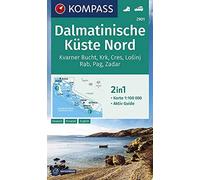 Carte de randonnée n° 2901 - Côte Dalmate Nord (Croatie) | Kompass