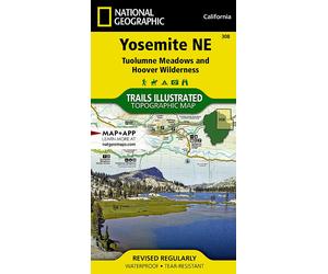 Carte de randonnée n° 308 - Parc National Yosemite (nord - est) | National Geographic