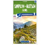 Carte de randonnée n° 42 - Simplon, Aletsch, Goms (Suisse) | Kümmerly & Frey-1/40 000