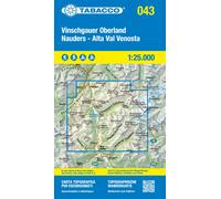 Carte de randonnée n° 43 - Haute Vallée du Val Vénosta (Italie) | Tabacco