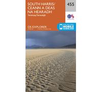 Carte de randonnée n° 455 - South Harris (Grande Bretagne) | Ordnance Survey - Explorer - Papier