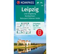 Carte de randonnée n° 459 - Leipzig & environs + Guide (Allemagne) | Kompass