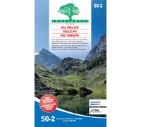 Carte de randonnée n° 50-02 - Val Pellice, Valle Po, Val Varaita | Fraternali - 1/50 000