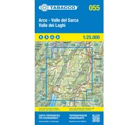 Carte de randonnée n° 55 - Vallée de Sarca, d'Arco et Riva del Garda (Italie) | Tabacco