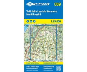 Carte de randonnée n° 59 - Valli della Lessinia, Veronese, Monti Lessini | Tabacco