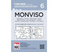 Carte de randonnée n° 6 - Monviso | Istituto Geografico Centrale - 1/50 000