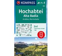 Carte de randonnée n° 652 - Hochabtei, Alta Badia, Arabba, Marmolada (Italie) | Kompass