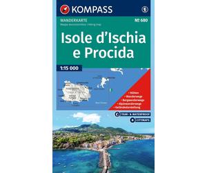 Carte de randonnée n° 680 - Îles d'Ischia et de Procida | Kompass - 1:15 000