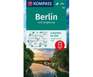 Carte de randonnée n° 700 - Berlin & environs (lot de 4 cartes) | Kompass