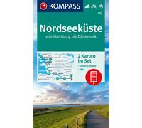 Carte de randonnée n° 723 - Côte de la mer du Nord, de Hambourg au Danemark (Allemagne) | Kompass