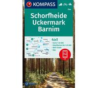 Carte de randonnée n° 744 - Schorfheide, Uckermark, Barnim (Allemagne) | Kompass