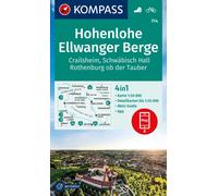 Carte de randonnée n° 774 - Hohenlohe, Ellwanger, Berge, Crailsheim, Schwäbisch Hall (Allemagne) | Kompass