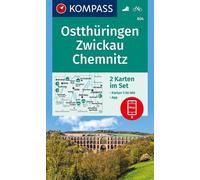 Carte de randonnée n° 804 - Ostthüringen, Zwickau, Chemnitz (Allemagne) | Kompass
