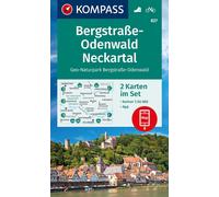 Carte de randonnée n° 827 - Bergstrasse Odenwald, Neckartal 2-set + APP (Allemagne) | Kompass