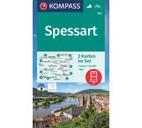 Carte de randonnée n° 832 - Spessart 2-set + Aktiv Guide (Allemagne) | Kompass