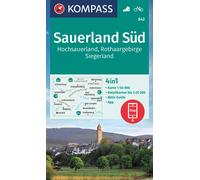 Carte de randonnée n° 842 - Sauerland 2 + Aktiv Guide (Allemagne) | Kompass