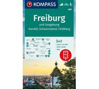 Carte de randonnée n° 889 - Freiburg & environs + Aktiv Guide (Allemagne) | Kompass