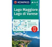 Carte de randonnée n° 90 - Lac Majeur & lac de Varèse | Kompass