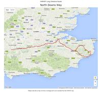 Carte de randonnée - North Downs Way XT40 | Harvey Maps - National Trail maps