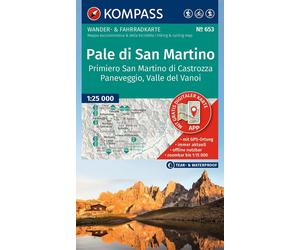 Carte de randonnée - Pale di San Martino, Primiero, San Martino di Castrozza, Paneveggio & Valle del Vanoi | Kompass - 1:25 000