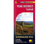 Carte de randonnée - Peak District Central XT25 | Harvey Maps - Superwalker maps