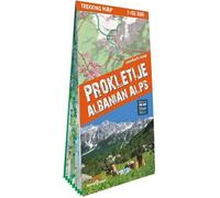 Carte de randonnée plastifiée des Alpes de Prokletije et Durmitor en Albanie et au Monténégro 1:65 000