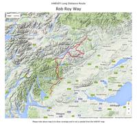 Carte de randonnée - Rob Roy Way XT40 | Harvey Maps - National Trail maps