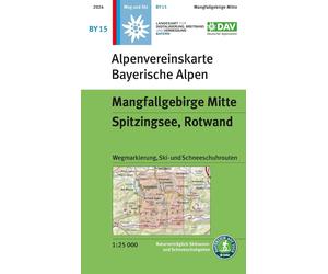 Carte de randonnée & ski n° BY15 - Mangfallgebirge Centre (Alpes bavaroises) | Alpenverein