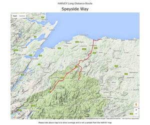 Carte de randonnée - Speyside Way XT40 | Harvey Maps - National Trail maps