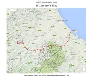 Carte de randonnée - St Cuthbert's Way XT40 | Harvey Maps - National Trail maps