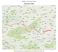 Carte de randonnée - Thames Path XT40 | Harvey Maps - National Trail maps