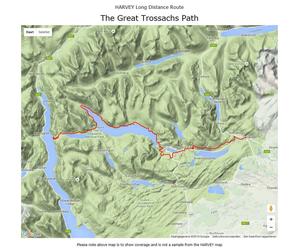 Carte de randonnée - The Great Trossachs Path & Forest XT40 | Harvey Maps - National Trail maps
