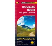 Carte de randonnée - Trossachs Nord, Loch Lyon, Crianlarich XT25 | Harvey Maps - Superwalker maps