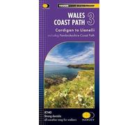 Carte de randonnée - Wales Coast Path 3 : Cardigan to Llanelli including Pembrokeshire Coast Path- XT40 | Harvey Maps - National Trail maps