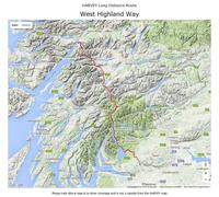 Carte de randonnée - West Highland Way XT40 | Harvey Maps - National Trail maps
