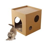 Carte de rayures de chats carrés fabriquée en carton ondulé, lit de chat, double pli, pliable, rayant, égratignure de chat faite de carton ondulé, planche à gratter de chats, gat