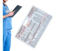 Carte de réanimation pour,Référence rapide acrylique,Badge Buddy Adapté de la 9e Édition du NRP | pour Services de Maternité et Pédiatrie, Étudiants en Médecine, Internes