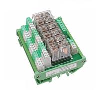 Carte de relais électronique à 6 canaux 2NG2R, DPDT PLC 12V 24V AC DC, 2NO 2NC, 1 pièce(2NO2NC-6C-24VACDC)