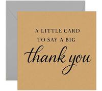 Carte de remerciement attentionnée pour les amis et la famille - « A Little Card to Say a Big » - Simple remerciement ou message pour homme et femme - Intérieur vierge avec enveloppe