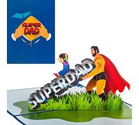 Carte de Remerciement en 3D pour la fête des Pères,Carte Pop-up Superman Dad,pour la fête des Pères,les Anniversaires