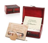 Carte de remerciement en bois « Un petit cœur pour un grand merci » avec boîte au trésor, carte de remerciement en bois pour anniversaire, mariage, cérémonie de jeunesse, Noël
