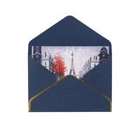 Carte de remerciement Paris City Tree Tour Eiffel Art 10,2 x 15,2 cm Mariage Baby Shower Thank You Bride Shower Business Birthday