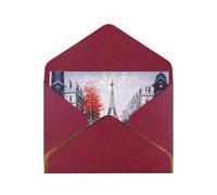 Carte de remerciement Paris City Tree Tour Eiffel Art 10,2 x 15,2 cm Mariage Baby Shower Thank You Bride Shower Business Birthday