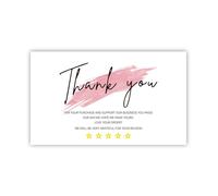 Carte De Remerciement Pour Soutien,Avec Message Écrit,Décoration Rose Magnifique Type Carte De Visite,Faite À La Main Avec Amour,Accessoire Professionnel,Paquet De 30 Pièces - Type 30pcs #E