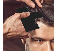 Carte De Renforcement Pour Coiffeur - Outil De Façonnage De Contour Capillaire Et Guide De Coupe | Outil De Lissage De Barbe Avec Bord Coloré Spray, PVC Réutilisable À Repères De Mesure, Portable 15x1
