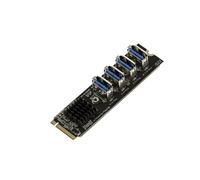 KALEA-INFORMATIQUE Carte de réplication M2 PCIe M Key vers 4 Ports PCIe x1 pour y Relier des Riser USB PCIe