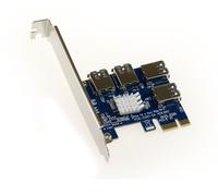 Carte de réplication PCIe 1x 4 ports USB3 - Pour Riser PCIe bitcoin mining