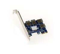 Carte de réplication PCIe x1 vers 4 ports par liaisons USB3 pour y relier des risers USB vers PCIe